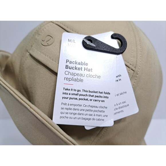 Lululemon Womens M/L Packable Bucket Hat Khaki Beige Tan - Picture 3 of 8